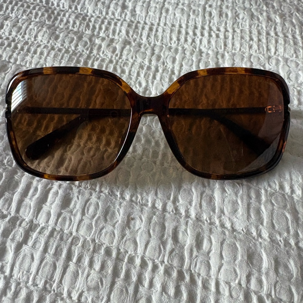 Coach Brown Oversized Square Sunglasses